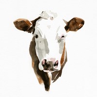 Watercolor Bovine III Fine Art Print