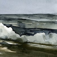 Loose Watercolor Waves III Fine Art Print