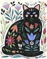 Folksy Feline II Fine Art Print