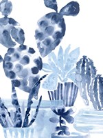 Indigo Succulent II Fine Art Print