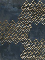 Deco Pattern in Blue I Fine Art Print