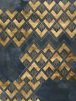 Deco Pattern in Blue II Fine Art Print