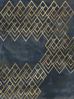 Deco Pattern in Blue IV Fine Art Print