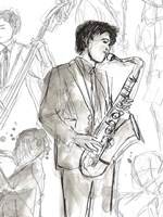 Jazz Sketchbook I Fine Art Print