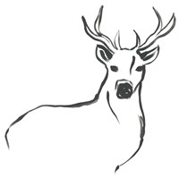 Minimal Deer II Fine Art Print