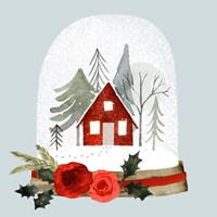 Snow Globe Village I Fine Art Print
