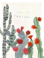 Desert Christmas Cactus II Fine Art Print