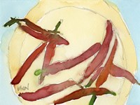 Peppers on a Plate II Fine Art Print