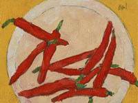 Peppers on a Plate III Fine Art Print