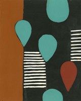 Rust & Teal Patterns III Fine Art Print