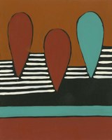 Rust & Teal Patterns X Fine Art Print