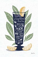 Fruity Cocktails II Navy Fine Art Print