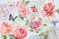 Boho Bouquet I Blue Fine Art Print