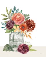 Flower Fest VI Green Jar Fine Art Print