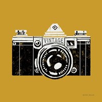 Vintage Camera Yellow Fine Art Print