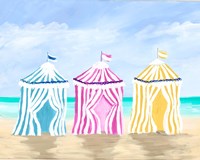 Beach Cabanas Fine Art Print