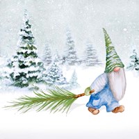 Gnomes on Winter Holiday I Fine Art Print