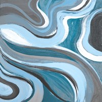 Curvilinear Blue II Fine Art Print