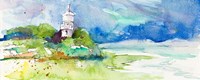 Lighthouse on Coastline Fine Art Print