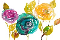 Modern Trio of Blooms II Fine Art Print