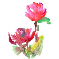 Red Loose Blooms I Fine Art Print