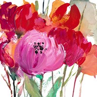 Red and Pink Flower Garden Fine Art Print