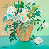 Vase of White Roses Fine Art Print