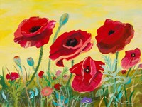 Victory Red Poppies II Fine Art Print