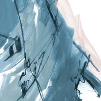 Blue on White Abstract I Framed Print