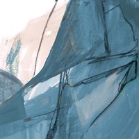 Blue on White Abstract II Fine Art Print