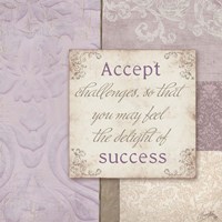 Accept Challenges Framed Print