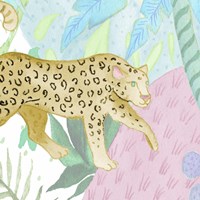 Playful Cheetah in Yellow Fine Art Print
