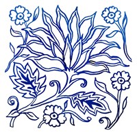 Jodhpur Blues on White I Fine Art Print