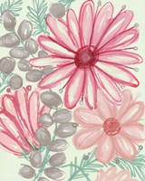 Color Burst Blooms II Framed Print