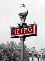 Metro in Paris (Red) Fine Art Print