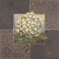 Hydrangeas on Brown II Fine Art Print