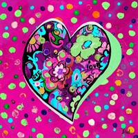 Neon Hearts of Love II Fine Art Print