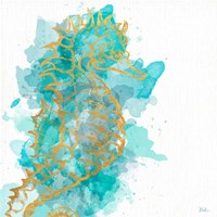 Watercolor Surf Side II Framed Print