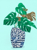 Jungle Leaves in Vase Fine Art Print