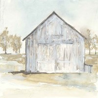 White Barn I Fine Art Print