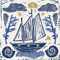 Primitive Sea V Framed Print