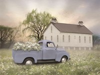 Blue Ford at Barn Fine Art Print