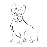 Line Dog French Bulldog II Fine Art Print