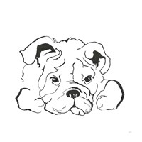 Line Dog Bulldog II Fine Art Print