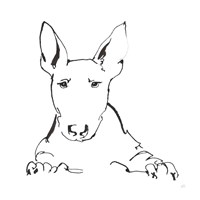 Line Dog Bull Terrier Fine Art Print