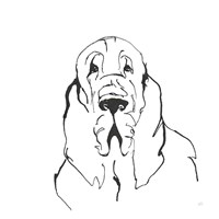 Line Dog Bloodhound II Fine Art Print