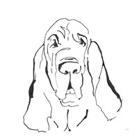 Line Dog Bloodhound I Fine Art Print