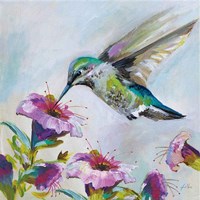 Hummingbird II Florals Fine Art Print