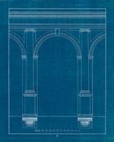 Architectural Columns IV Blueprint Fine Art Print