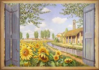 Casolare tra i Girasoli Fine Art Print